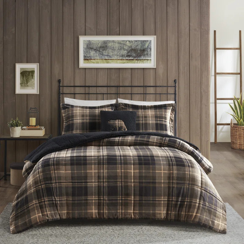 Woolrich Alton Plush to Sherpa Down Alternative Comforter Set | Wayfair North America