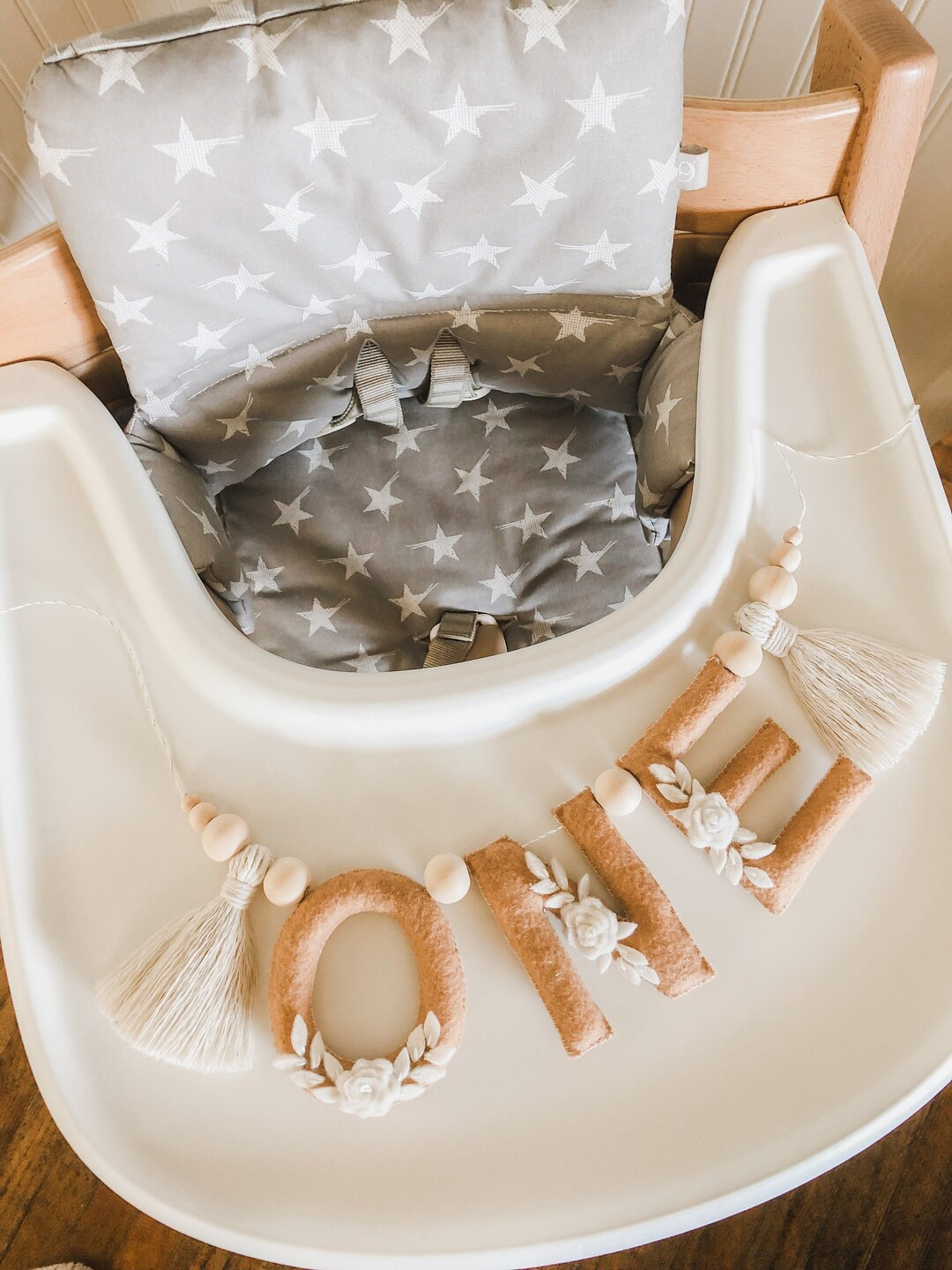 Floral Felt Letter Banner l Highchair Banner l Neutral Boho Letters | Etsy (US)