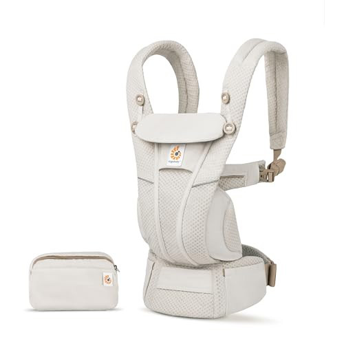 Ergobaby Omni Breeze Babytrage für Neugeborene ab Geburt bis 20kg, 4 Positionen SoftFlex Mesh Ergonomische Babybauchtrage Rückentrage Baby-Tragetasche, Natural Beige | Amazon (DE)