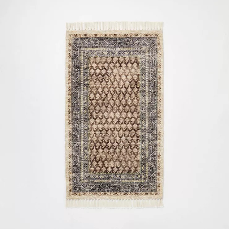 Persian Printed Paisley Style Rug Navy - Threshold™ designed with Studio McGee™ | Target