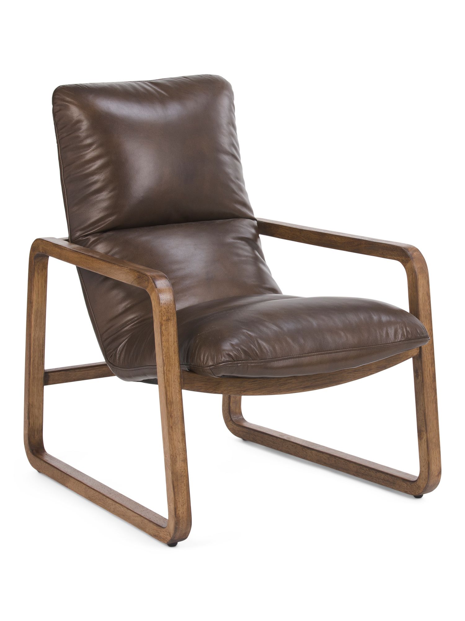 Top Grain Leather Atticus Accent Chair | TJ Maxx