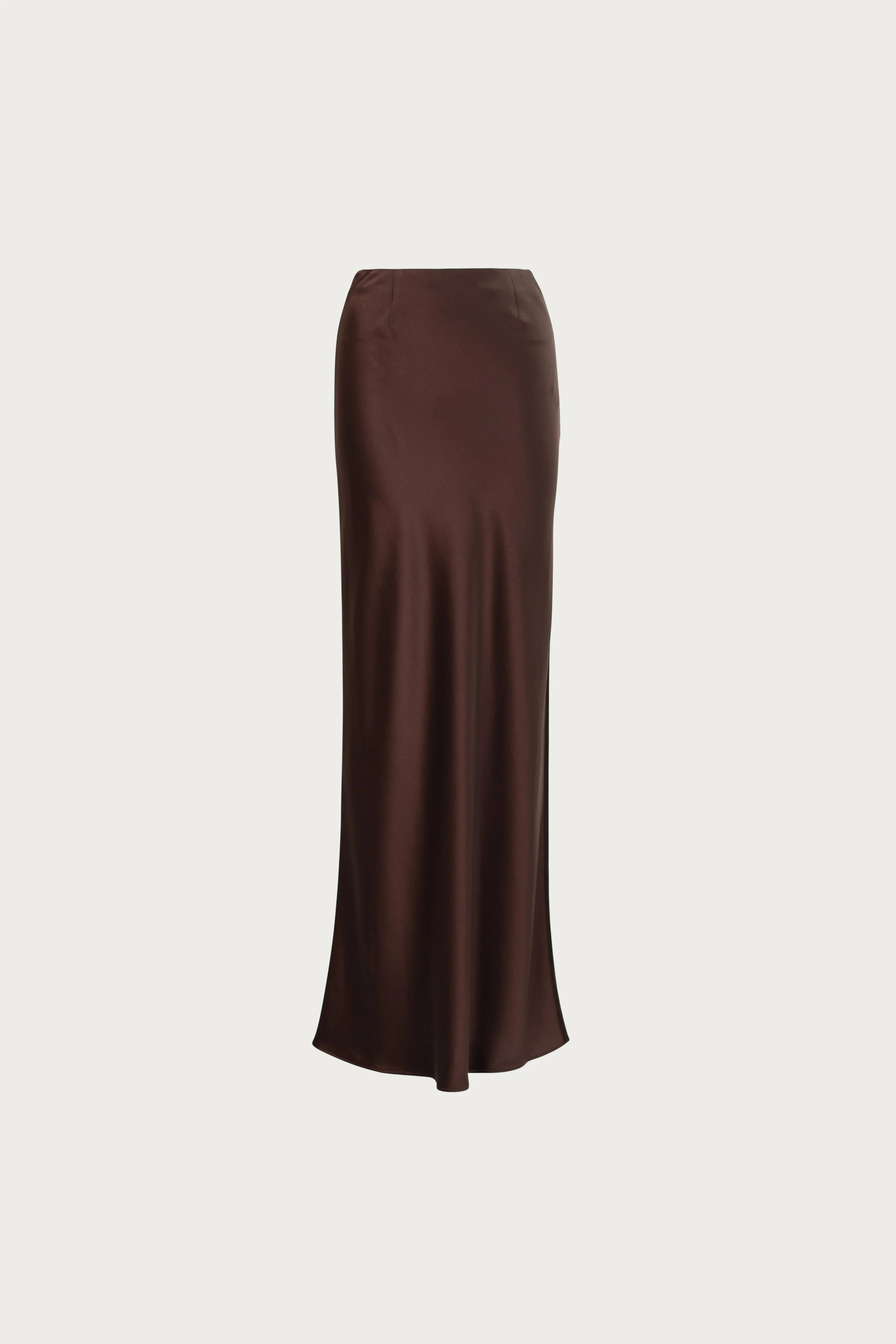 Satin Maxi Skirt (Chocolate Brown) | SAME