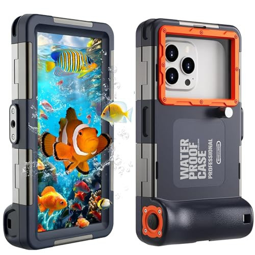 Underwater Phone Case for Snorkeling, [50ft/15M] Professional Deep Diving Waterproof Phone Case for iPhone 17-7 Pro/Pro Max/Plus/Mini, 16/17E, SE 2/3, Galaxy S10-S25 Plus/Ultra, A21-A56 [Classic] | Amazon (US)