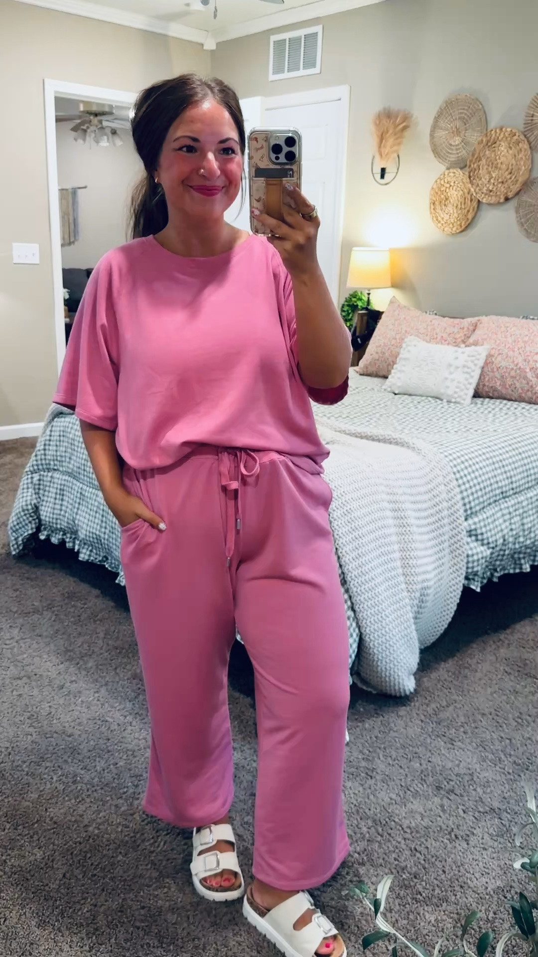 This Walmart two-piece set is cute, comfy, and such an easy everyday look! 💕 Perfect for running errands, traveling, or relaxing at home! ✨


sandals: sold out, but linking similar options below!
set: fits true to size // wearing a large 

 #LTKootd #LTKMidsize