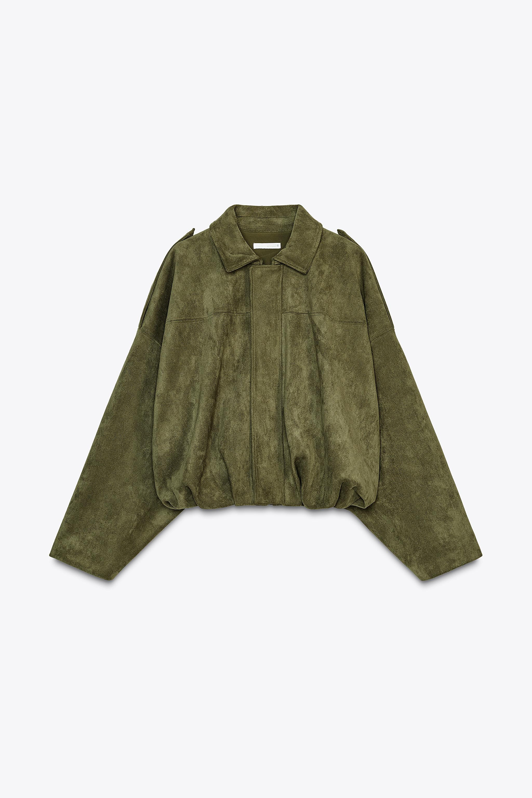 FAUX SUEDE BOMBER JACKET | Zara US