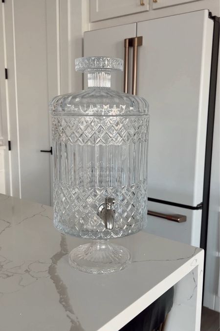 Glass beverage dispenser we used for our daughter’s birthday party! I love that it’s glass the the cross hatch design is so pretty 

#LTKparties #LTKstyletip #LTKhome