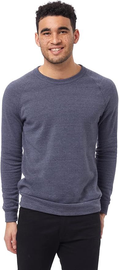 Alternative Men's Sweatshirt, Eco-Fleece Vintage Champ Plain Crewneck Pullover | Amazon (US)