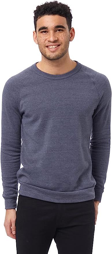 Alternative Men's Sweatshirt, Eco-Fleece Vintage Champ Plain Crewneck Pullover | Amazon (US)