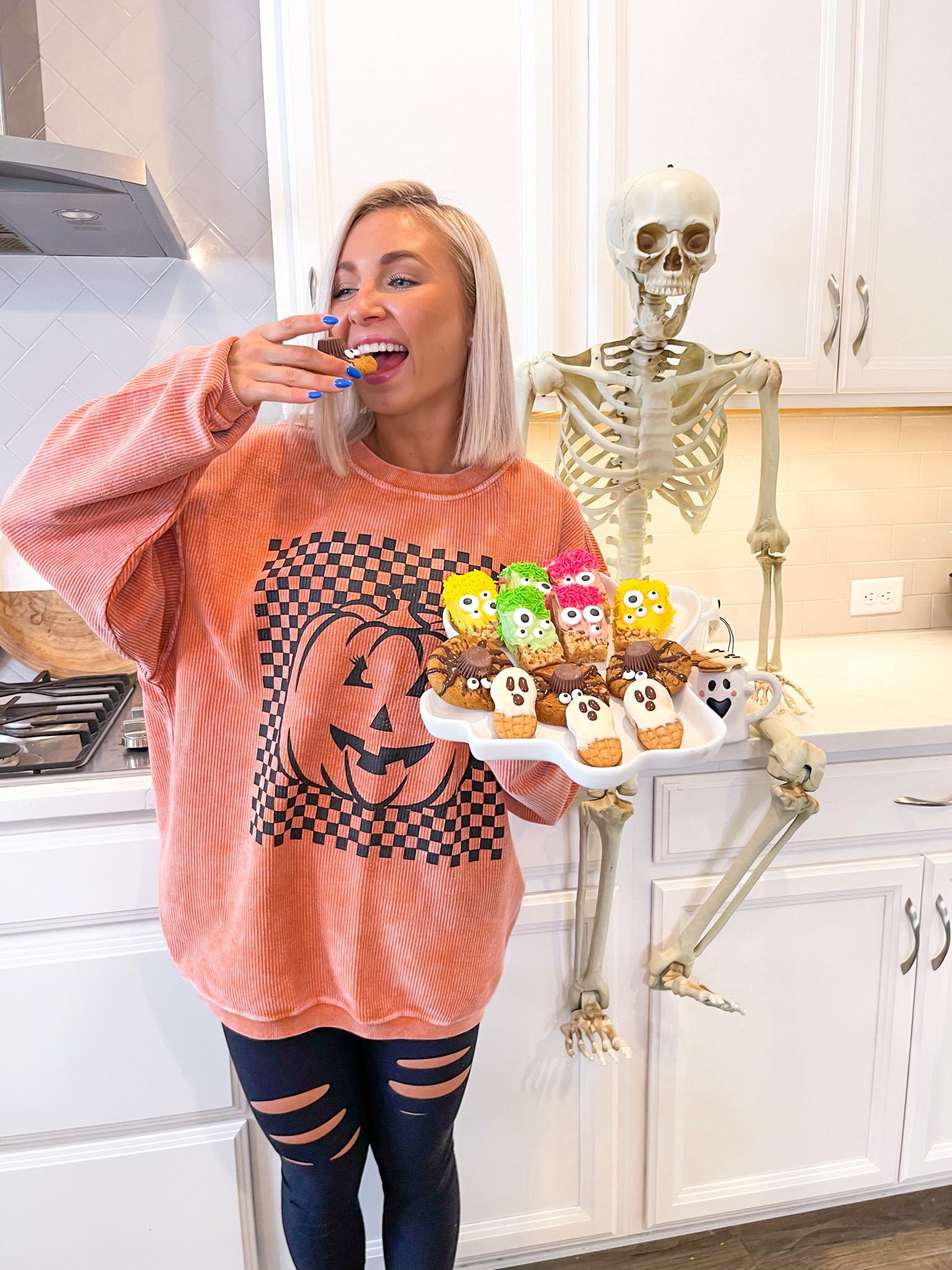 20% off my #HalloweenSweater size medium & distressed leggings size small with code TANNER #fallstyle #fallfashion #halloween #pumpkin #pinklily  

#LTKSeasonal #LTKunder50 #LTKsalealert