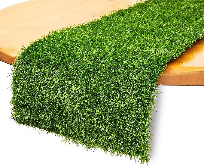 Juvale Synthetic Grass Table Runner for Entertaining and Party Decor (14 x 144 Inches) | Amazon (US)