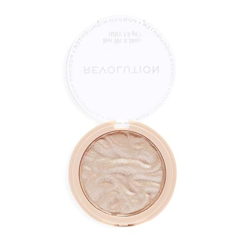 Revolution, Reloaded Pressed Powder Highlighter, Intensely Pigmented for a High Impact Dewy Finish, Just My Type, 0.22 Oz | Amazon (US)