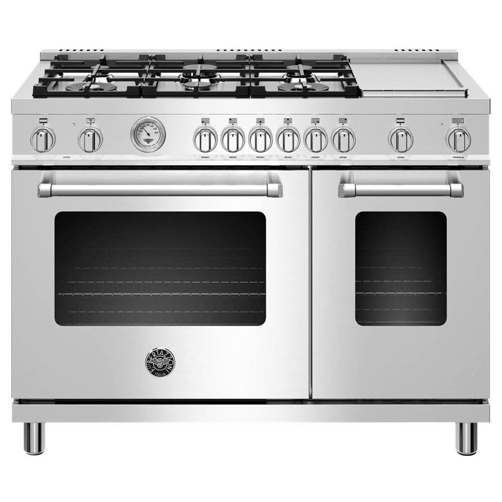 Bertazzoni Master Series Freestanding Double Oven Dual Fuel Convection Range Stainless steel MAST... | Best Buy U.S.