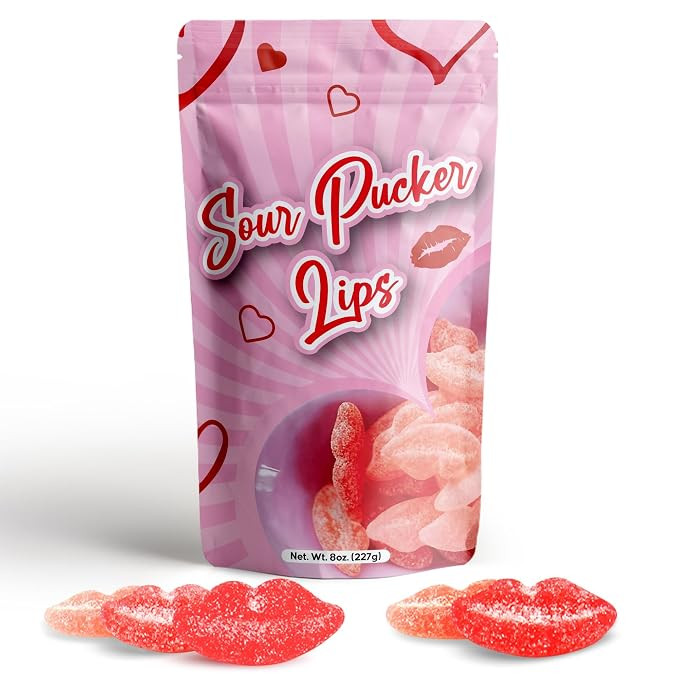NY SPICE SHOP Sour Pucker Valentine Candy - Lickey Lips Strawberry Candy - Sour Candy Variety Pac... | Amazon (US)