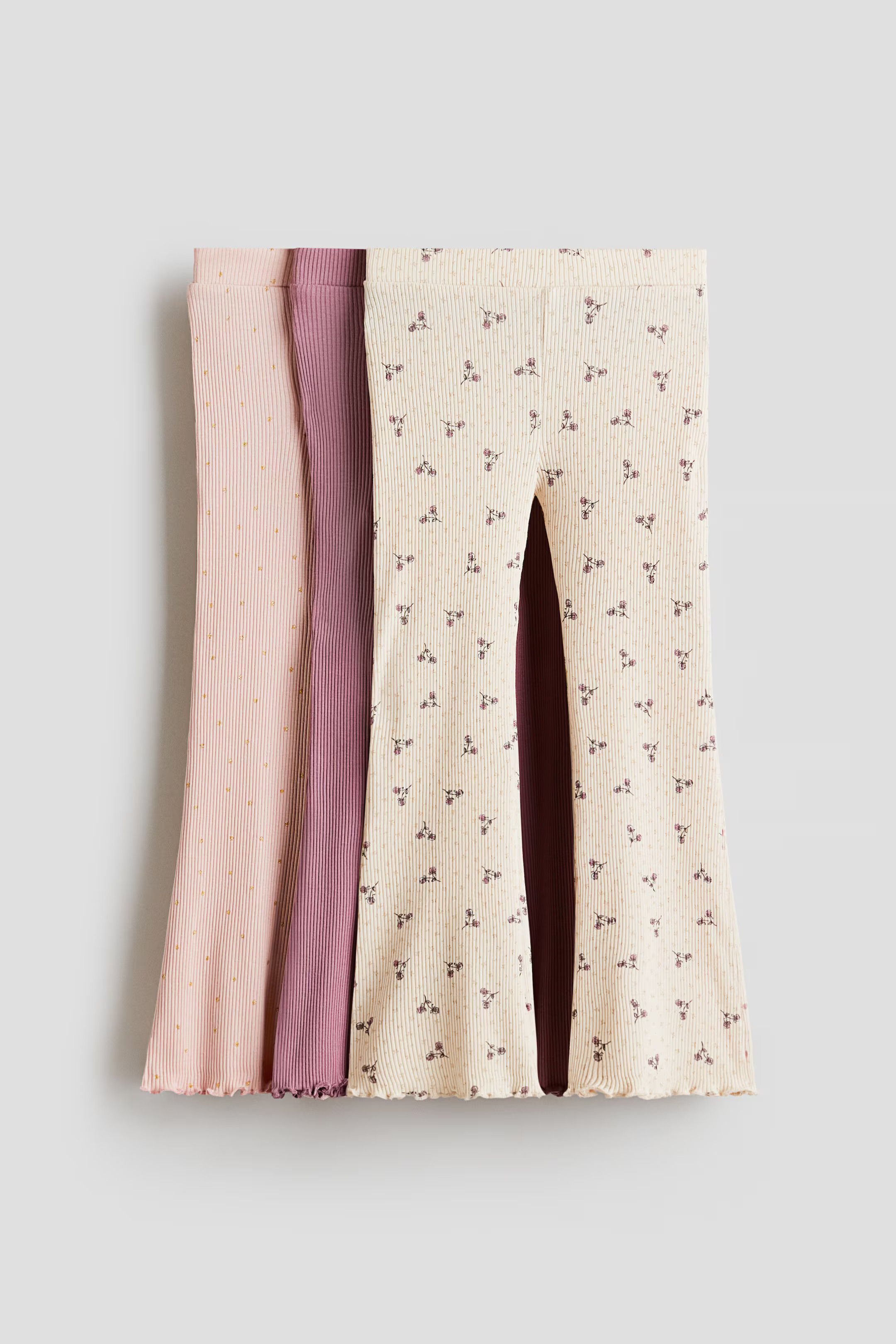 3-Pack Ribbed Cotton Leggings | H&M (US + CA)