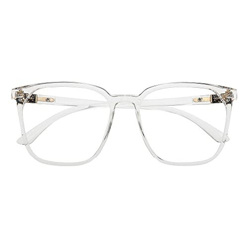 GUDVUE Oversized Blue Light Glasses, Computer Reading/Gaming/Phones Glasses, Anti Glare/UV400/Eye Strain, Large Square Frame, Clear PRO | Amazon (US)
