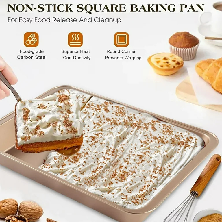 LIMICAR 9x13 inch Cake Pan with Lid, Nonstick Baking Pan with Covers and Handle, Versatile Sheet ... | Walmart (US)