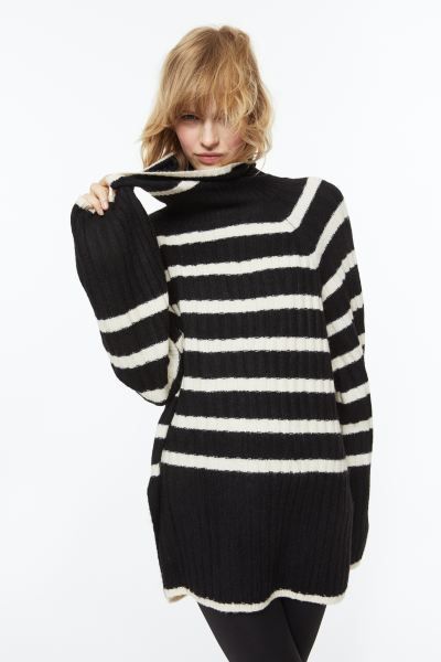 Rib-knit polo-neck jumper | H&M (UK, MY, IN, SG, PH, TW, HK)