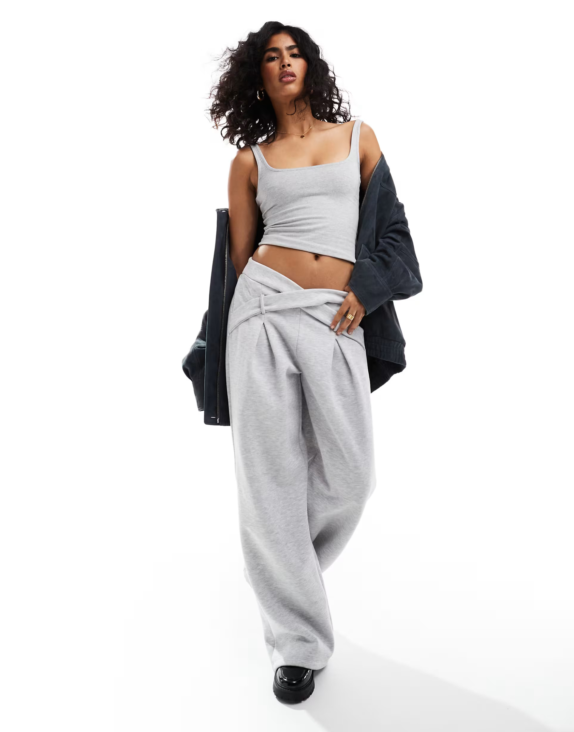 Cotton On All day square neck tank in grey | ASOS (Global)