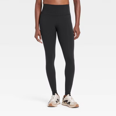 Women's Dynamic Flex High-Rise Leggings - All In Motion™ Black M: Moisture Wicking, Quick Drying, UPF 50+, Hidden Pocket | Target