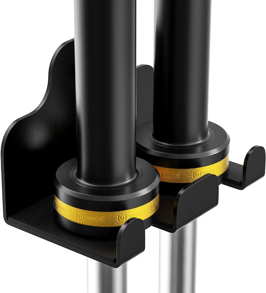 JNIHEEP Olympic Barbell Hanger,Garage Gym Bar Wall Rack,Vertical Barbell Mount Rack,Black Powder ... | Amazon (US)