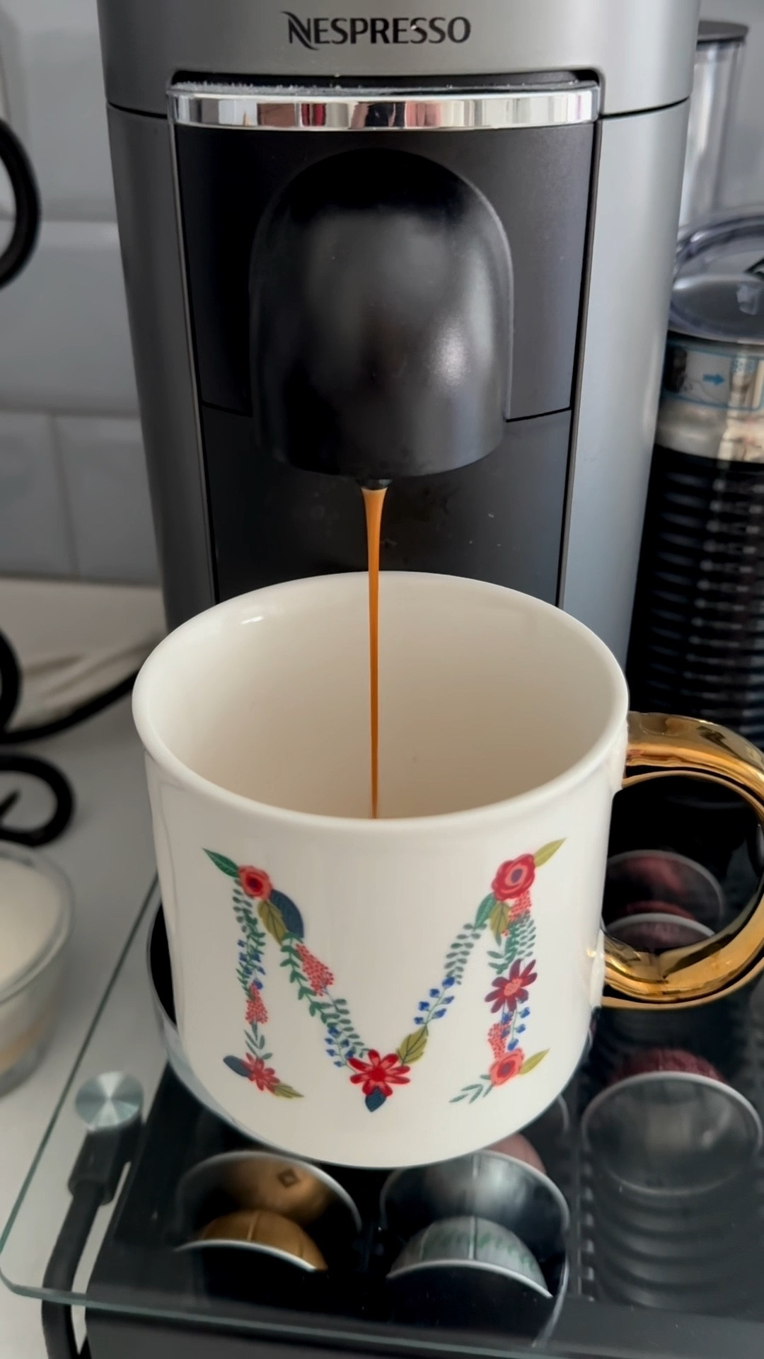 Nespresso coffee machine, coffee pod organizer tray, monogrammed coffee mug, morning routine 

#LTKSeasonal #LTKHome #LTKmorningroutine