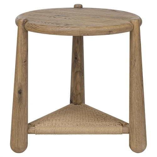 Salvador Aged Smoked Oak End Table | Kathy Kuo Home