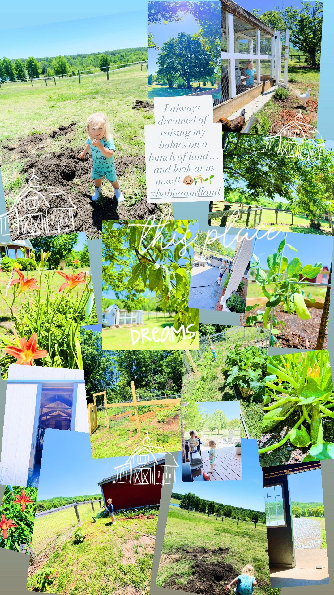 I always dreamed of raising my babies on a bunch of land… and look at us now!! 👶🏼🌾🌱
#babiesandland