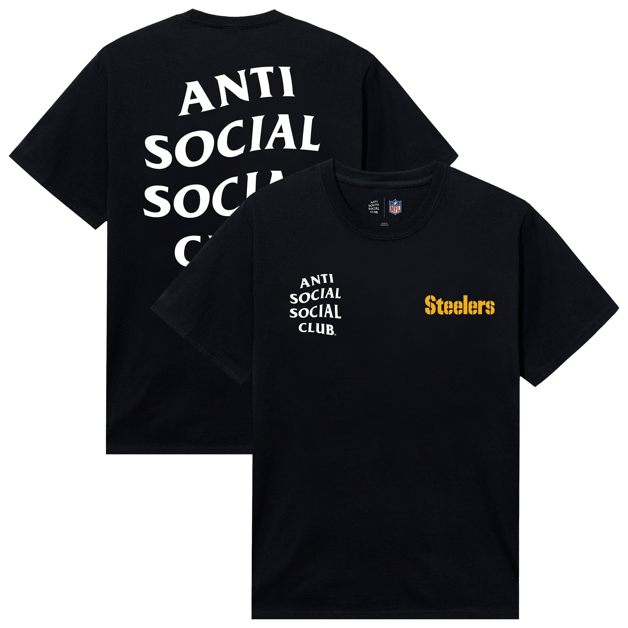 Unisex Pittsburgh Steelers AntiSocialSocialClub x NFL Black Snap T-Shirt | NFL Shop