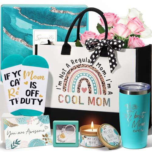 Best Mom Gifts Mothers Day Gifts for Mom from Daughter Son kids, Birthday Gifts Basket for Mom Women Mother-in-Law Mom Mothers Day Gifts, New Mom Gifts for Wife from Husband w/ Canvas Tote Bag Tumbler | Amazon (US)