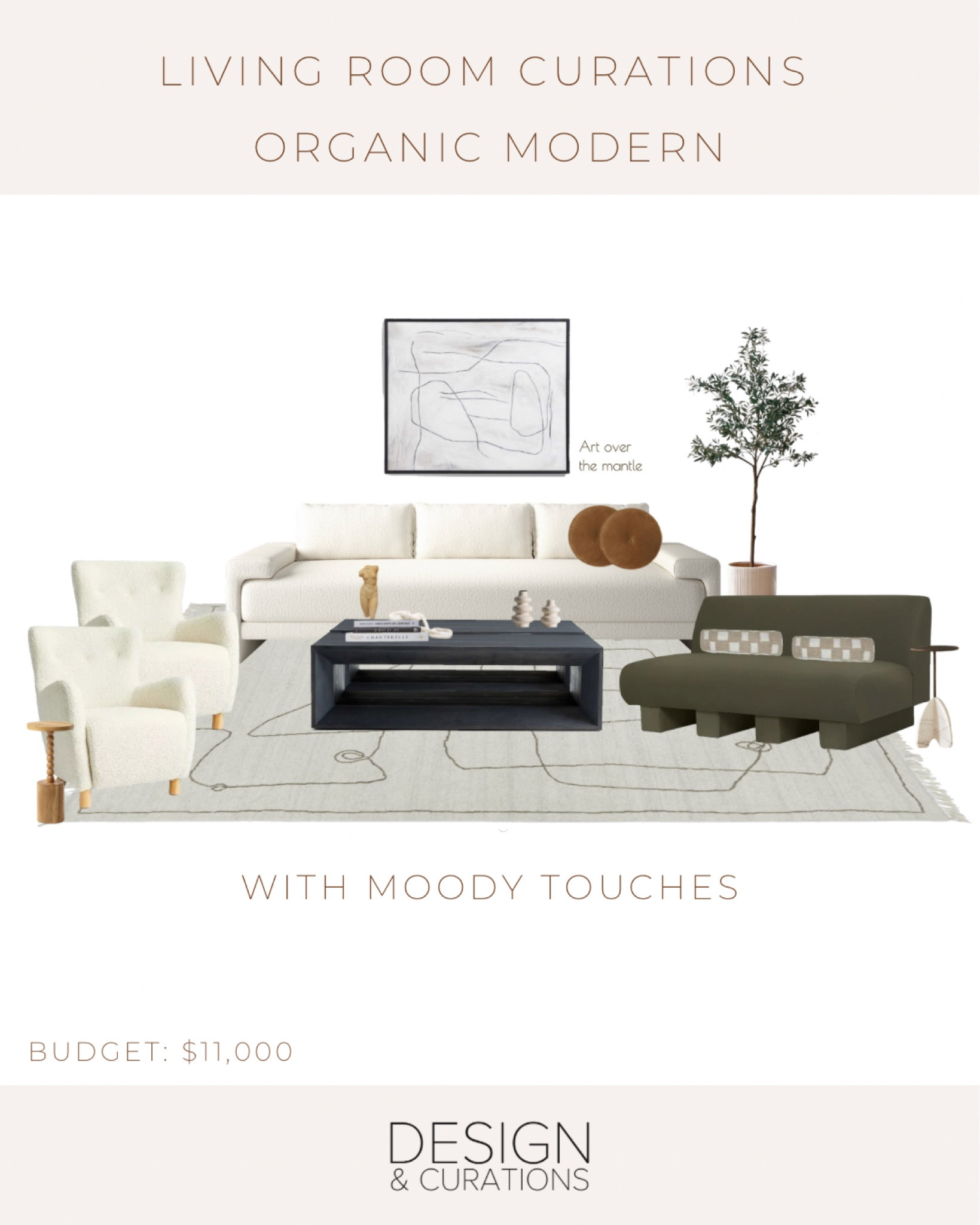 Modern, neutral home decor, living-room decor, white sofa, black coffee table, white accent chairs, organic modern living room decor.

#LTKhome