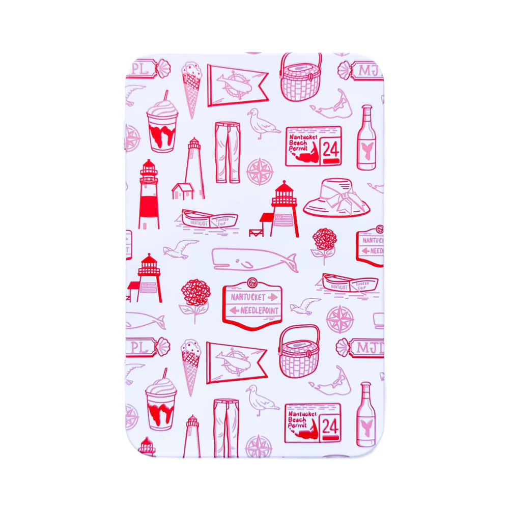 Nantucket Print Tin Box with Magnet | Penny Linn Designs