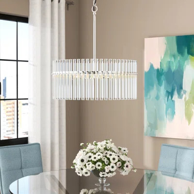 Alperton 4-Light Unique / Statement Drum Chandelier | Wayfair North America