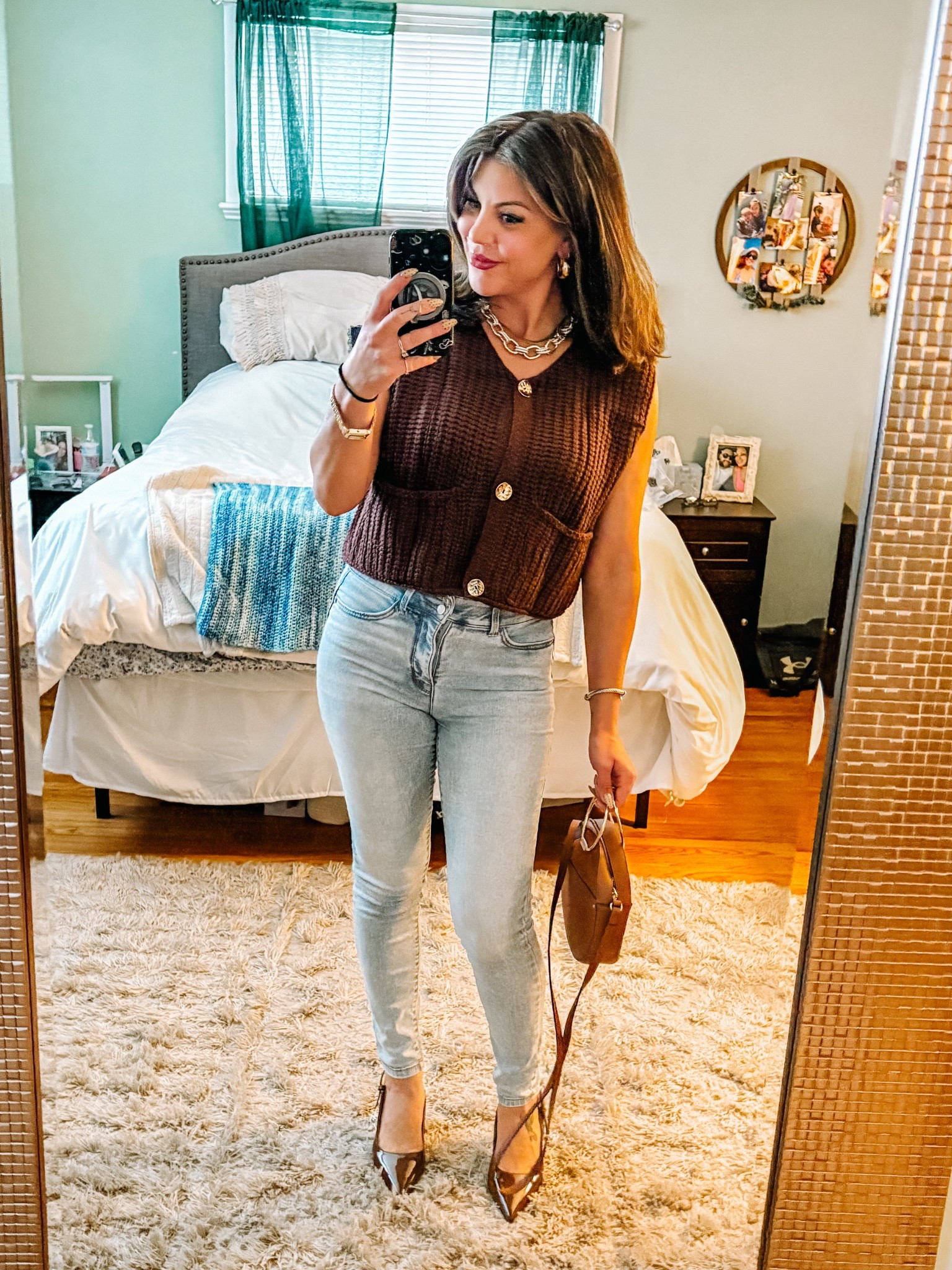 Fall outfit!! 🤎
Top & heels are both on sale!!
Fit TTS!! 

#LTKSaleAlert #LTKStyleTip #LTKFindsUnder50