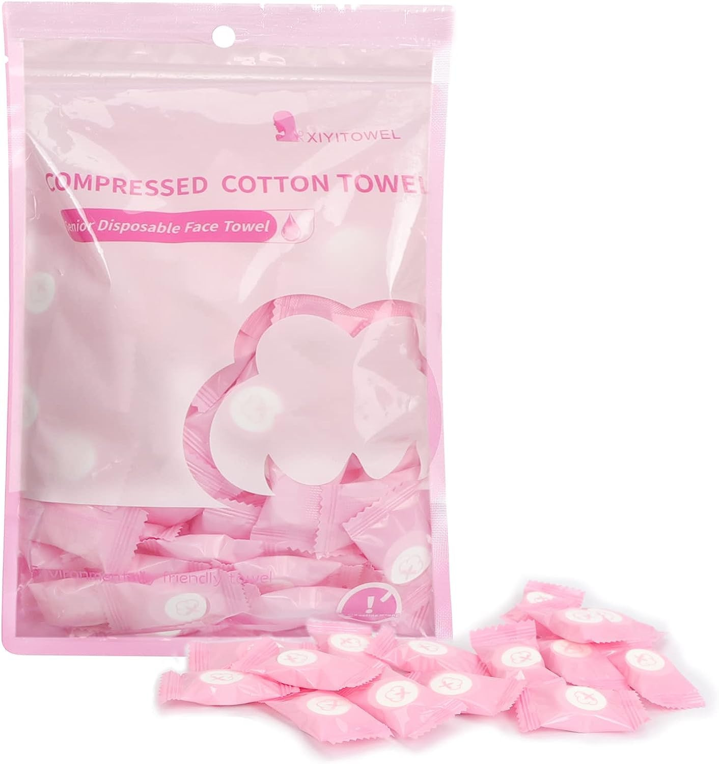 Classycoo Compressed Towel 100 PCS Mini Tablets Disposable Portable Face Towel Cotton Coin Tissue... | Amazon (US)