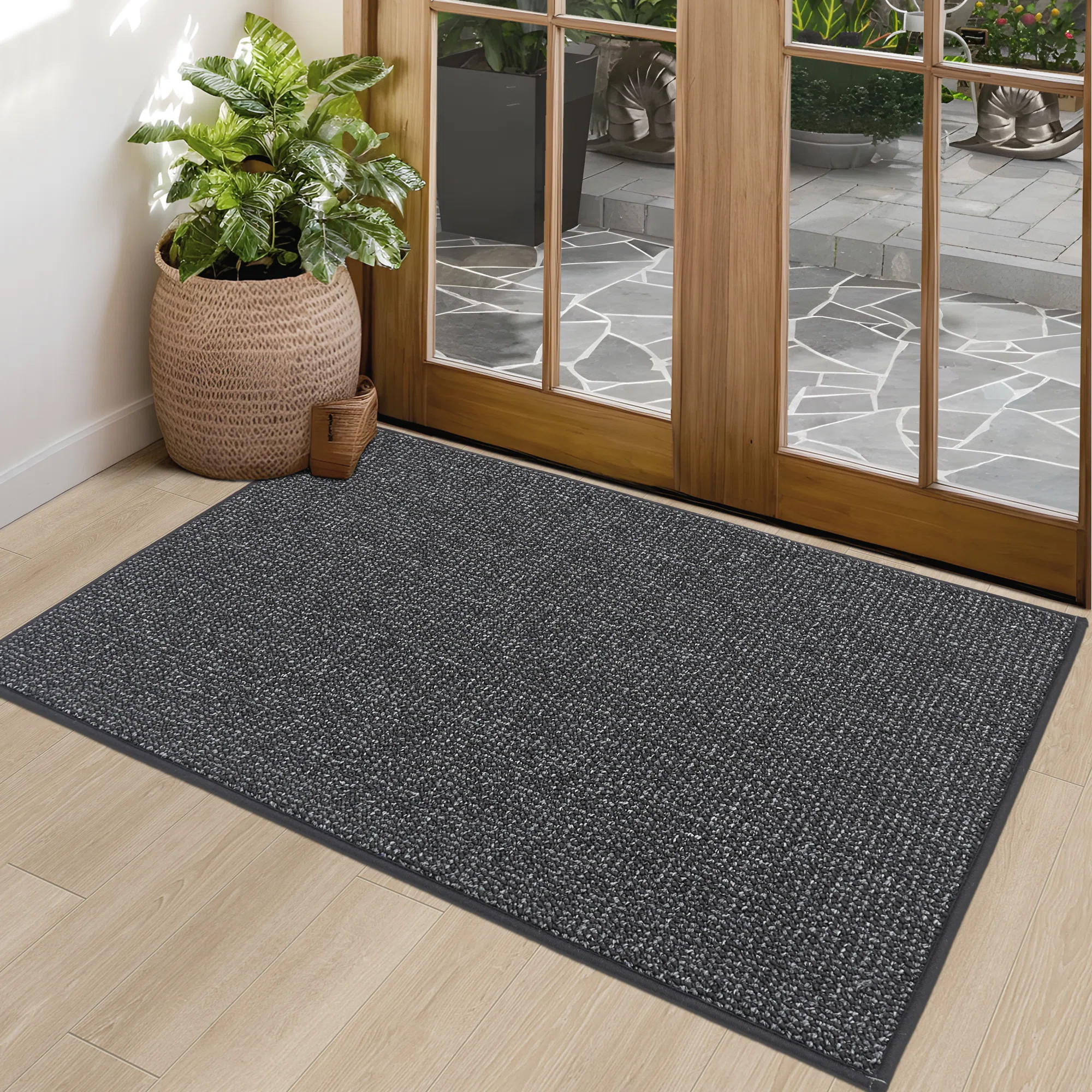 Hokku Designs Premium Door Mat, Non-slip Washable Entrance Mat, Dirt Resistant And Absorbent Welc... | Wayfair North America