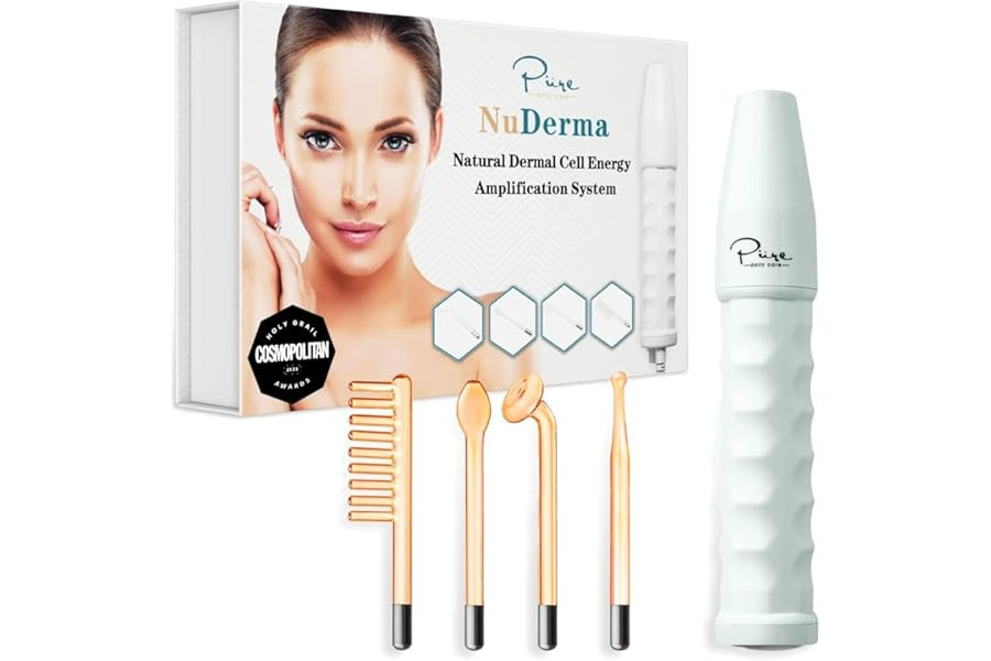 NuDerma Handheld Skin Therapy Wand Machine w/Neon – Anti-Aging - Skin Tightening - Wrinkle Reducing - Dark Circles – Clarifying - Hair & Scalp Stimulator | Amazon (US)