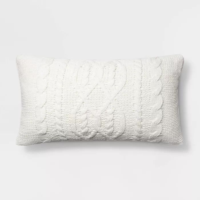 Cable Knit Chenille Throw Pillow - Threshold™ | Target