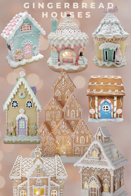 Gingerbread house, glitter houses 