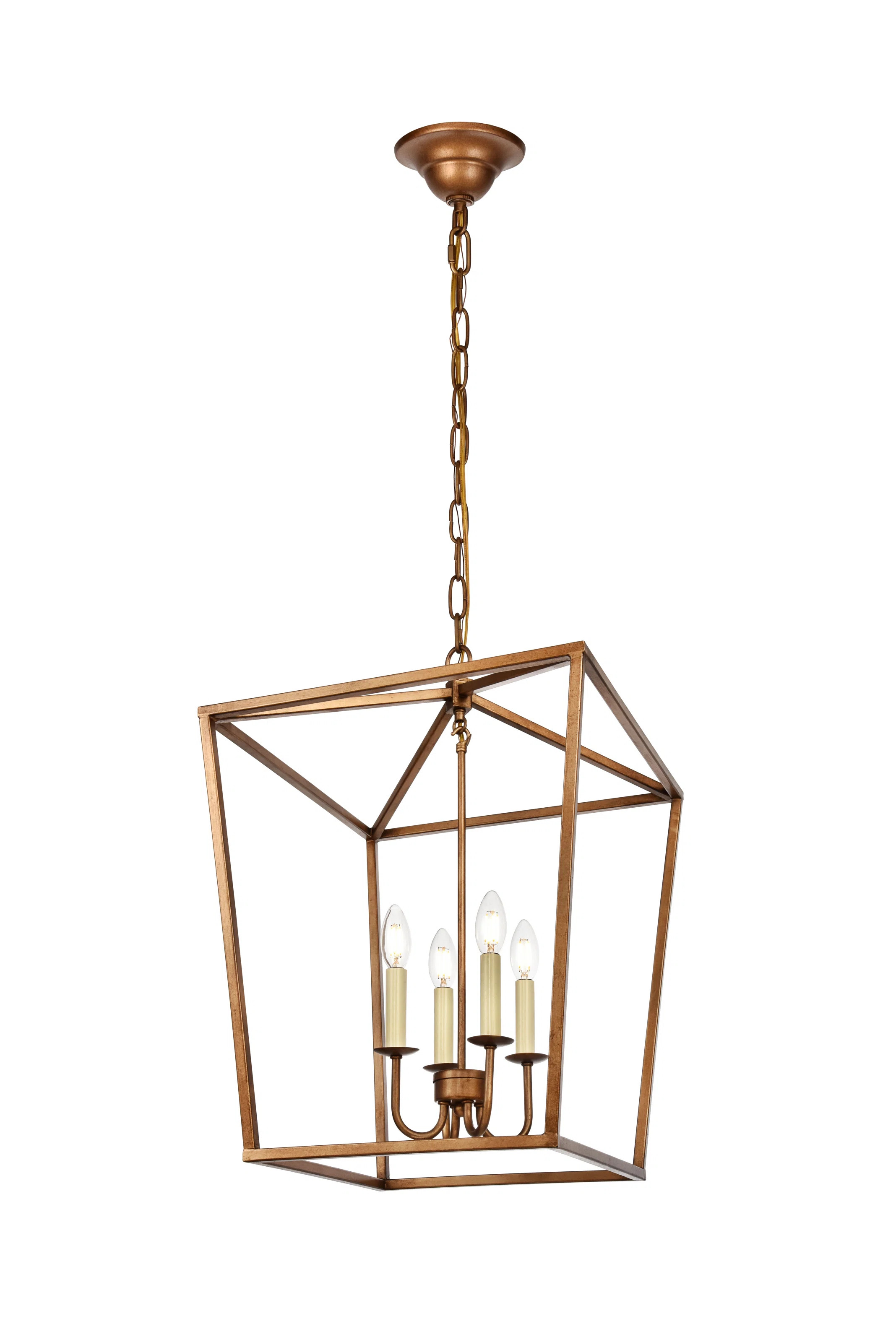 Finnick 4 - Light Lantern Geometric Chandelier | Wayfair North America