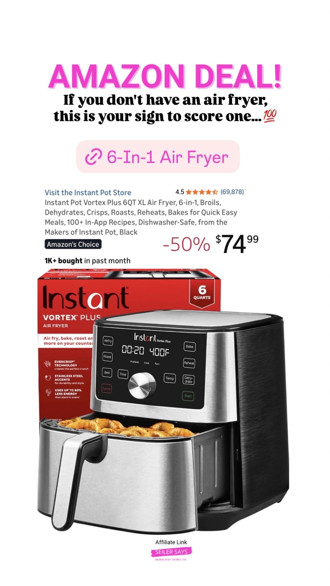 If you don't have an air fryer, this is your sign to score one…💯

#LTKCyberWeek #LTKGiftGuide #LTKfoodie