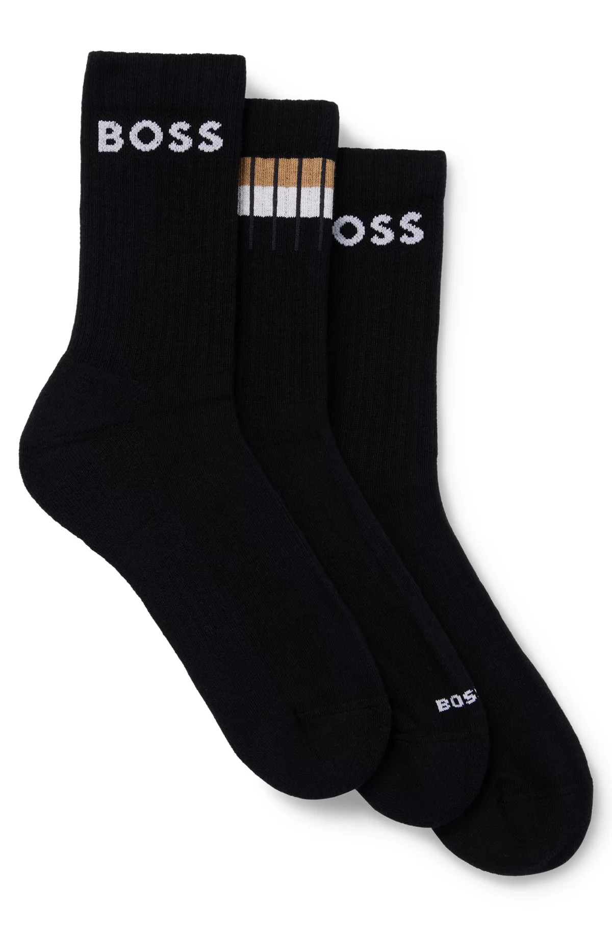 Three-pack of socks in a cotton blend | Hugo Boss (UK)