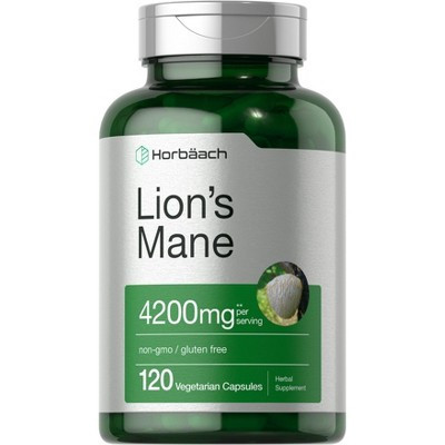 Horbaach Lions Mane Mushroom Extract 4200mg | 120 Capsules | Target