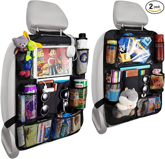 Reserwa Car Backseat Organizer x2 Kick Mats BackSeat Storage Bag with Clear Screen Tablet Holder,... | Amazon (US)