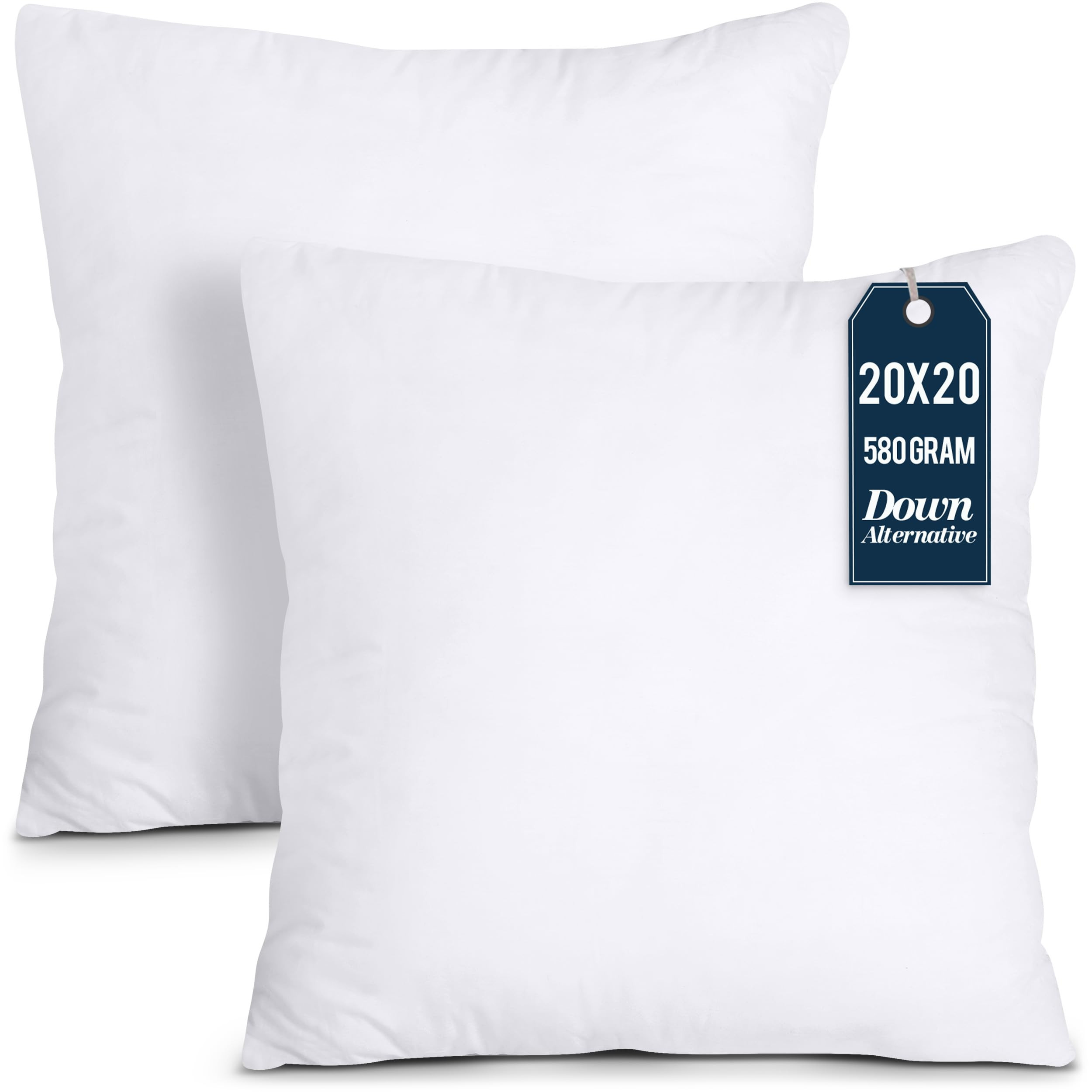 Utopia Bedding Throw Pillows Insert (Pack of 2, White) - 20 x 20 Inches Bed and Couch Pillows - I... | Amazon (US)