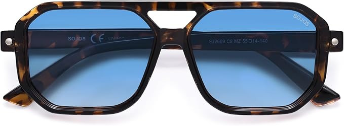 Retro Polarized Square Aviator Sunglasses for Women Men Vintage 70s UV400 Protection Shade SJ2609 | Amazon (US)