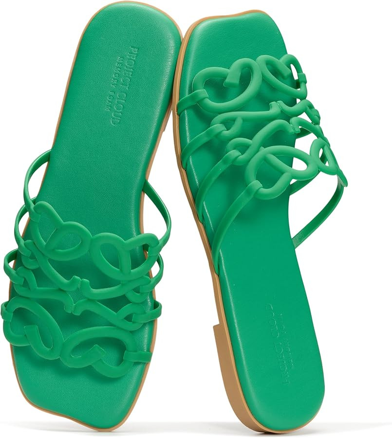 Project Cloud Womens Sandals with Memory Foam - Eco Crafted Leather Sandals for Women 2026 - Flat... | Amazon (US)