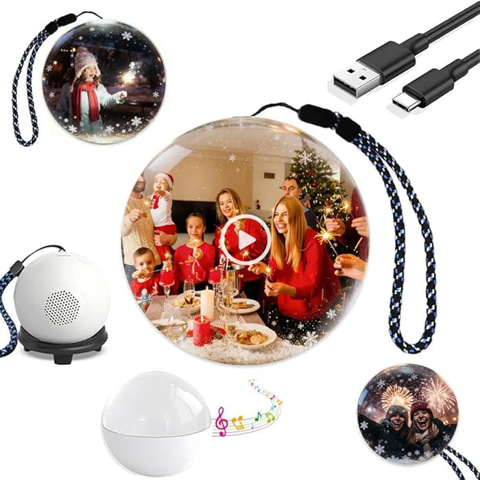 Memory Crystal Ball Lamp - 2.7" 3D HD Video Player, WiFi Conected Personalized Design, Upload Vid... | Amazon (US)