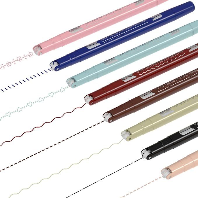 Aechy Dual Tip Colored Pens, Curve Line Fine Tip Markers & Fine Point Writing Pens for Note Takin... | Amazon (US)