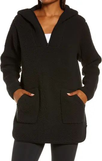 Zella Faux Shearling Pullover Hoodie | Nordstrom | Nordstrom