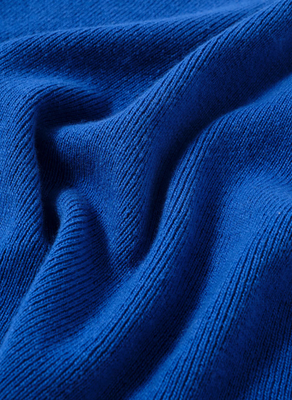 Blue Cotton Blend Triangle Knit Scarf | Mint Velvet